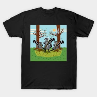 Raccoons Playing Bassoons T-Shirt